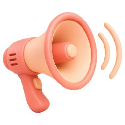 A handheld megaphone graphic